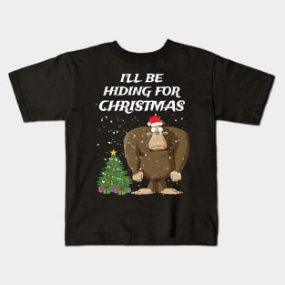Bigfoot Christmas Kids T-Shirt